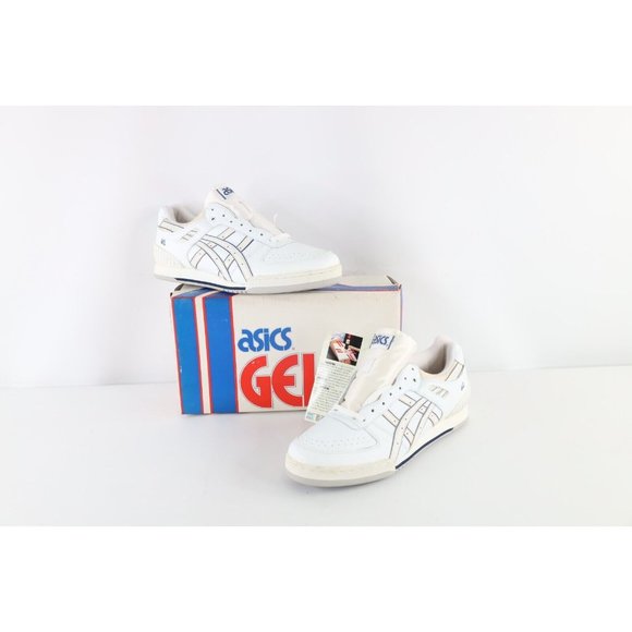 NOS Vintage 90s Asics Mens 12 Spell Out Intensity Gel Sneakers Shoes White Navy main image 13